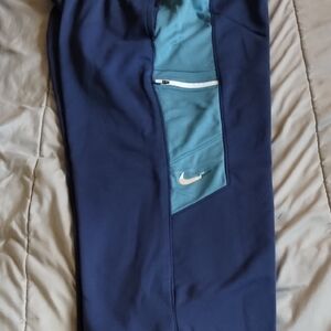 Nike Blue and Green Athletic Pants